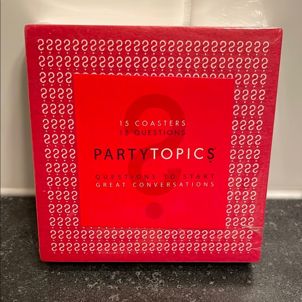 Party topics coasters NWOT